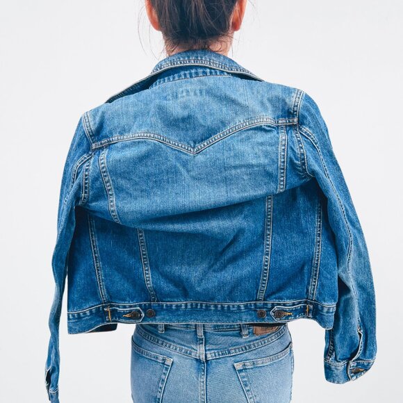 Dark Abercrombie & Fitch Denim Button Up Jacket - M - Picture 4 of 5